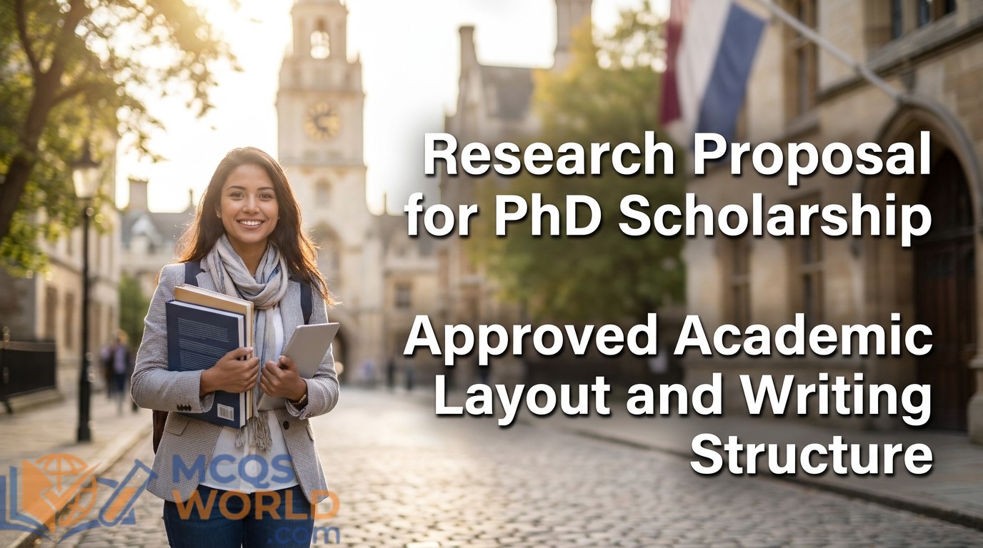 Research Proposal for PhD Scholarship: Approved Academic Layout and Writing Structure Research Proposal for PhD Scholarship: Approved Academic Layout and Writing Structure