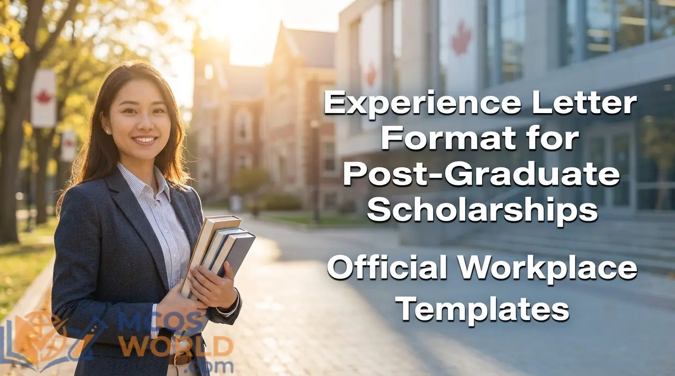Experience Letter Format for Post-Graduate Scholarships: What a Valid Letter Must Include Experience Letter Format for Post-Graduate Scholarships: What a Valid Letter Must Include