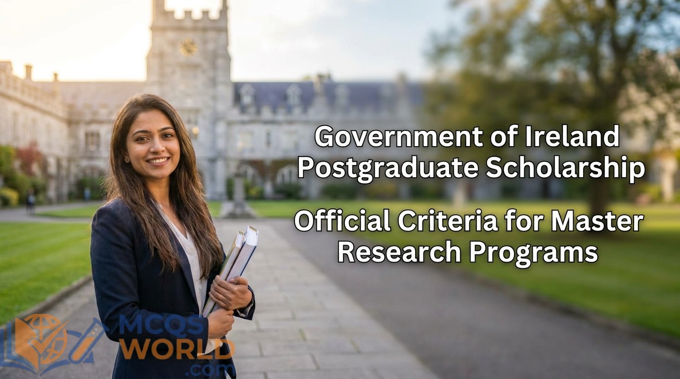 Government of Ireland Postgraduate Scholarship: Criteria for Master’s Research Programmes Government of Ireland Postgraduate Scholarship: Criteria for Master's Research Programmes